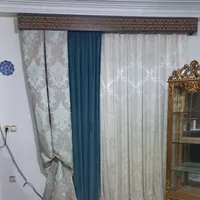 دو پرده‌‌‌مجلسی‌باکتیبه‌بسیارتمیزبه‌صورت‌جداگانه‌‌|پرده، رانر، رومیزی|بابل, |دیوار