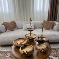 سرویس پذیرایی چوبی فلزی ۵ تکه پرداخت درب منزل|ظروف سرو و پذیرایی|تهران, تهرانپارس شرقی|دیوار