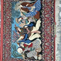 تابلو فرش ابریشم دست باف