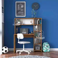 میز تحریر کتابخانه دار مدل گیسو‌ یک قهوه ای