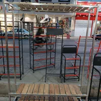 رگال/آویز لباس/قفسه چوب و فلز|کتابخانه، شلف، قفسههای دیواری|شیراز, فخرآباد (دروازه کازرون)|دیوار