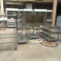 میز کار سلف سرویس طرح تاپینگ/قنادی استیل صنعتیM