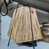 لوستر رافیا طبیعی ریش|چراغ خواب و آباژور|تهران, شهرک فردوس (حسینی)|دیوار