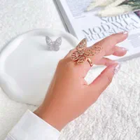 (فروشگاه بدلیجات آمیتیس)انگشتر پروانه مارک ژوپینگ|بدلیجات|تبریز, |دیوار