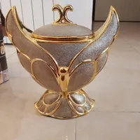شکلات خوری طلایی نقره ای بزرگ ( دکوری )