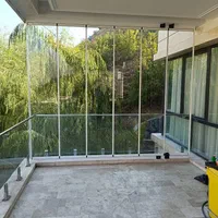 شیشه ریلی بالکن.شیشه ریلی تاشو بالکن|مصالح و تجهیزات ساختمان|کرج, اتحاد|دیوار