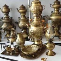 سماور زغالی راپاک برنجی گازی ذغالی منقل سماوری