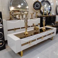 ایینه کنسول و میز تی وی پایه فلز