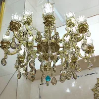 لوستر  ۲۰ شعله تمام برنج طوق ۲۶ سایز بزرگ