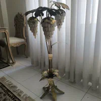 آباژور سه شاخه برنج و سنگ مرمر قدیمی فروش فوری|چراغ خواب و آباژور|تهران, گلستان (شهرک راه آهن)|دیوار