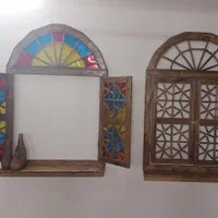 پنجره سنتی چوبی طرح محراب|صنایع دستی و سایر لوازم تزئینی|سبزوار, شهرک جهاد|دیوار