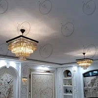 لوستر پذیرایی کریستالی مربعی|لوستر و چراغ آویز|مشهد, شهرک رازی (شهرک غرب)|دیوار