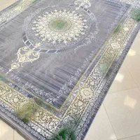 فرش ماشینی 1200 شانه الماس طرح مدرن طوسی سبز|فرش|قم, هفت تیر|دیوار