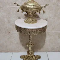 میزتلفن آبکاری طلایی کنارسالنی آبکاری برنجی