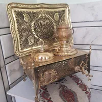 منقل برنجی دورهمی سماوری زغالی مسی|صنایع دستی و سایر لوازم تزئینی|اصفهان, دستگرده|دیوار