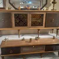 ست آینه کنسول چوبی مدل زمرد|بوفه، ویترین، کنسول|ارومیه, |دیوار