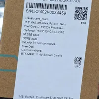 لبتاپ MSI 13620H 4gb 3050|رایانه همراه|تهران, گیشا (کوی نصر)|دیوار