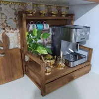 استند شیک اسپرسو با کشو و آویز فنجان|آب‌چکان و نظم‌دهنده ظروف|شیراز, شیخ علی چوپان|دیوار