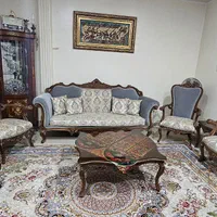 مبل چوبی ۷ نفره  و میز ناهارخوری خوری ۴ نفره|مبلمان خانگی و میز عسلی|تهران, مینای جنوبی|دیوار