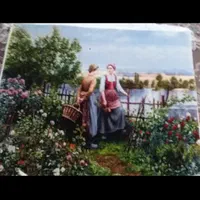 تابلوفرش دستبافت دختران کناررودخانه