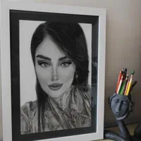 طراحی چهره سیاه‌قلم با کیفیت عالی|تابلو، نقاشی، عکس|تهران, خلیج فارس|دیوار