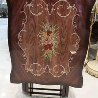 عسلی چوبی تاشو معرق‌‌‌ پولیشی ضد خش درجه یک|مبلمان خانگی و میز عسلی|اراک, |دیوار