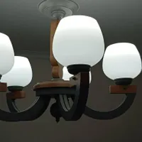 دو عدد لوستر ۵شاخه چوبی