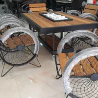 نیمکت آتشدان/گازی/میز/مبلمان/باغی ویلا اتشکده|صندلی و نیمکت|چهارباغ, |دیوار