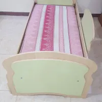 تخت یک نفره کودک نوجوان  ام دی اف همراه با تشک|تخت و سرویس خواب|اهواز, گلستان|دیوار