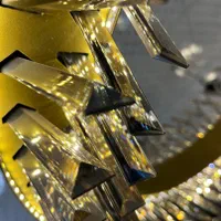 لوستر کریستال لوتوس مدرن با ریموت هوشمند|لوستر و چراغ آویز|باقرشهر, |دیوار