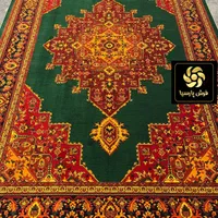 فرش های عشایری با زمینه یشمی ابعاد ۱۲/۹/۶ متری