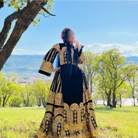 کرایه لباس محلی مدل درباری محلی مشکی و زرشکی|لباس|شیراز, شاهچراغ|دیوار