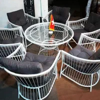 میزوصندلی باغی ویلایی حیاط کافه ای