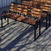 نیمکت فلزی پارکی چوب پلاست/محوطه/کافی شاپ/چوب روسی