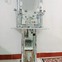 اینه شمعدان نو استیل استیل 5 تیکه