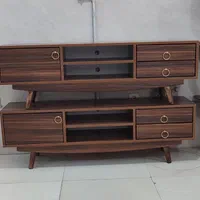 میز تلویزیون مدل قایقی پایه چوبی