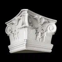 سرستون سنگی چهارگوش (مربع) طرح رومی