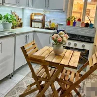 میزو صندلی چوبی تاشو غذاخوری/عاشقانه/آشپزخانه/تراس|میز و صندلی غذاخوری|زنجان, |دیوار