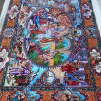 تابلو فرش دستبافت تمام ابریشم ۵ متری سلاطین ۶۵ رج|تابلو فرش|تهران, پونک|دیوار