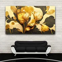 تابلو نقاشی تابلوی شاسی چاپ توسی طلایی زرد طلایی