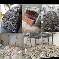 تخریب داخلی اپن شومینه،لکه گیری گچکاری کارگر بنایی