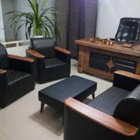 مبل اداری نیم ست چرم فوم سرد شرکت چستر وسایل دفتر