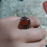 انگشتر نقره نگین عقیق زنانه