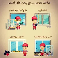 تولید انواع درب پنجره دوجداره upvc  توری پلیسه|خدمات پیشه و مهارت|قدس, |دیوار