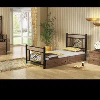 تخت تک نفرودونفره فلزی|تخت و سرویس خواب|تهران, نعمت‌آباد|دیوار