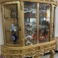 بوفه سلطنتی دو تیکه چوب گردو اصل قدیمی ورق طلا|بوفه، ویترین، کنسول|تهران, ارم|دیوار