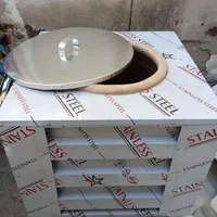 تنورگلی متحرک کبابی تنور سیار تمام استیل گلی