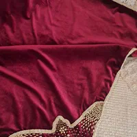 رومیزی سرمه دوزی مخمل زرشکی|پرده، رانر، رومیزی|تهران, تجریش|دیوار