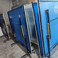 هشت چرخ تاشو دو تیکه میز تنیس پینگ پنگ