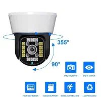 دوربین مدار بسته ضدآب WIFI و سیمکارتی4G چرخشی 2لنز|دوربین مداربسته|تهران, پاسداران|دیوار